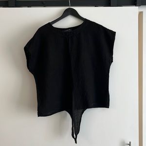 Black Charlie B linen top L